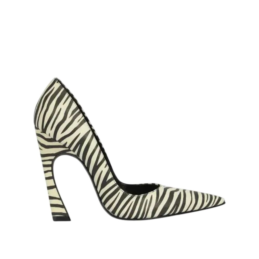 Schutz Lexi Leather Pumps Zebra Print Pointed Toe High Heels Womens Size 6B